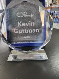 Kevin Guttman 2023 C2 Financial Top 3 Reverse Originator Units and Volume Award